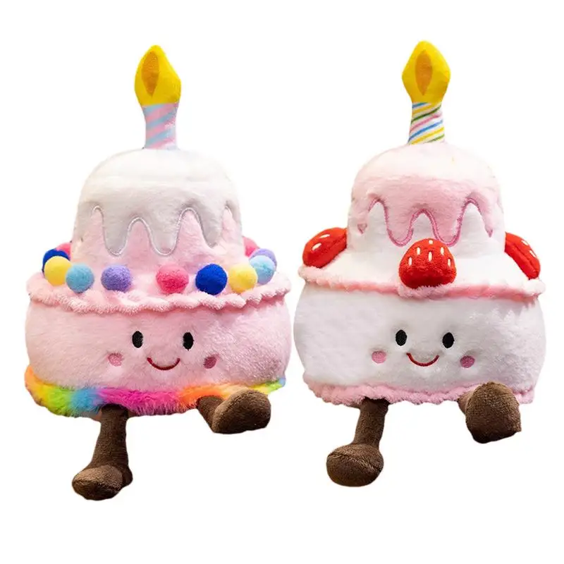 Игрушка для торта первого дня рождения. Плюшевая кукла в форме торта. Музыкальная