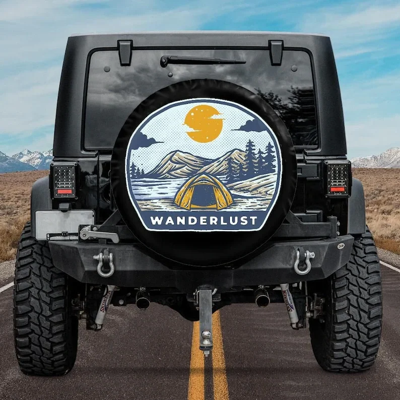 

Крышка запасной шины для автомобиля, походов, крышка для шины джипа, автомобильные аксессуары, аксессуары для поездок на дорогу, аксессуары ...