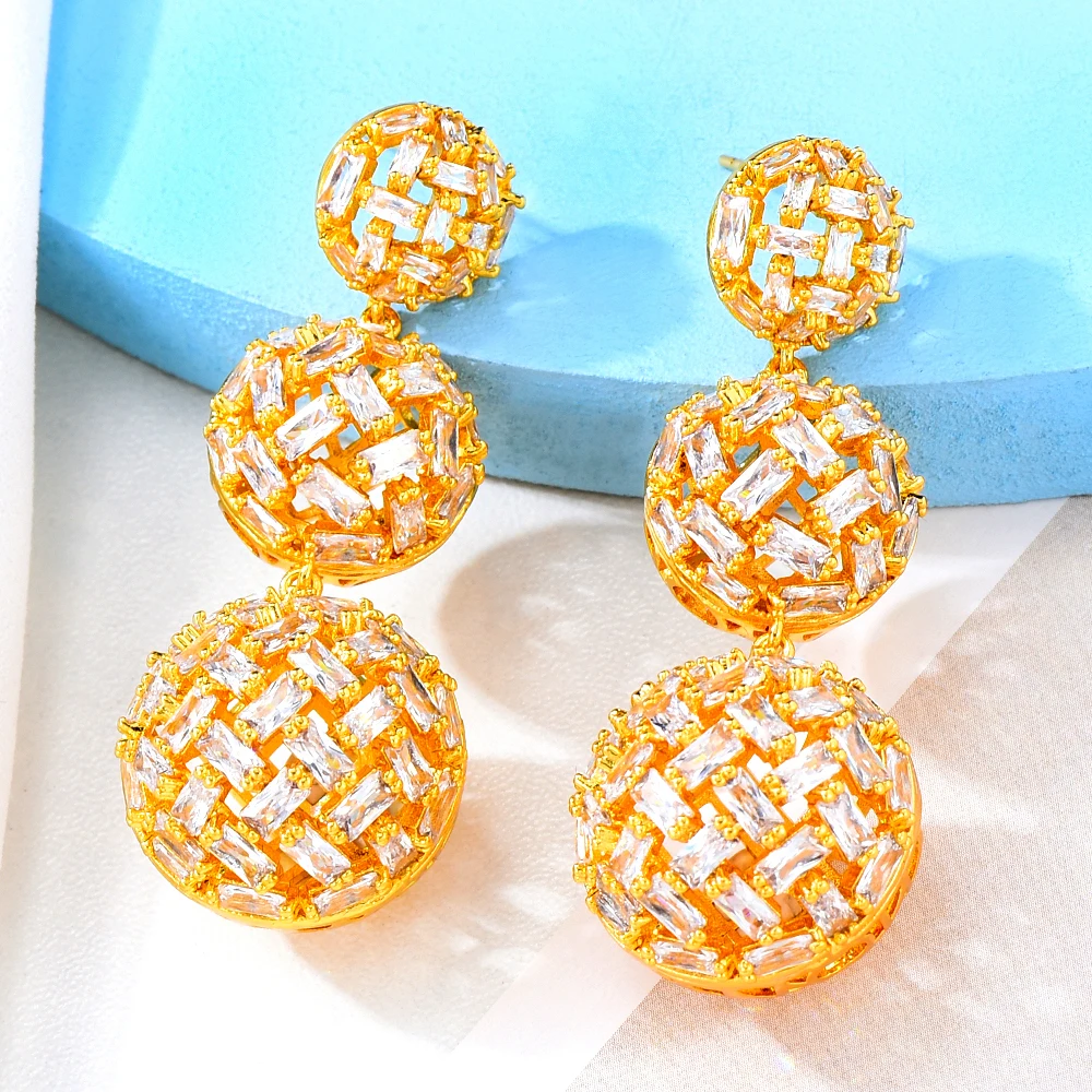 

Missvikki Luxury CLAWS Trendy Earrings Trendy Cubic Zircon India Earrings for women Wedding Engagement Party JEWELRY GIFT