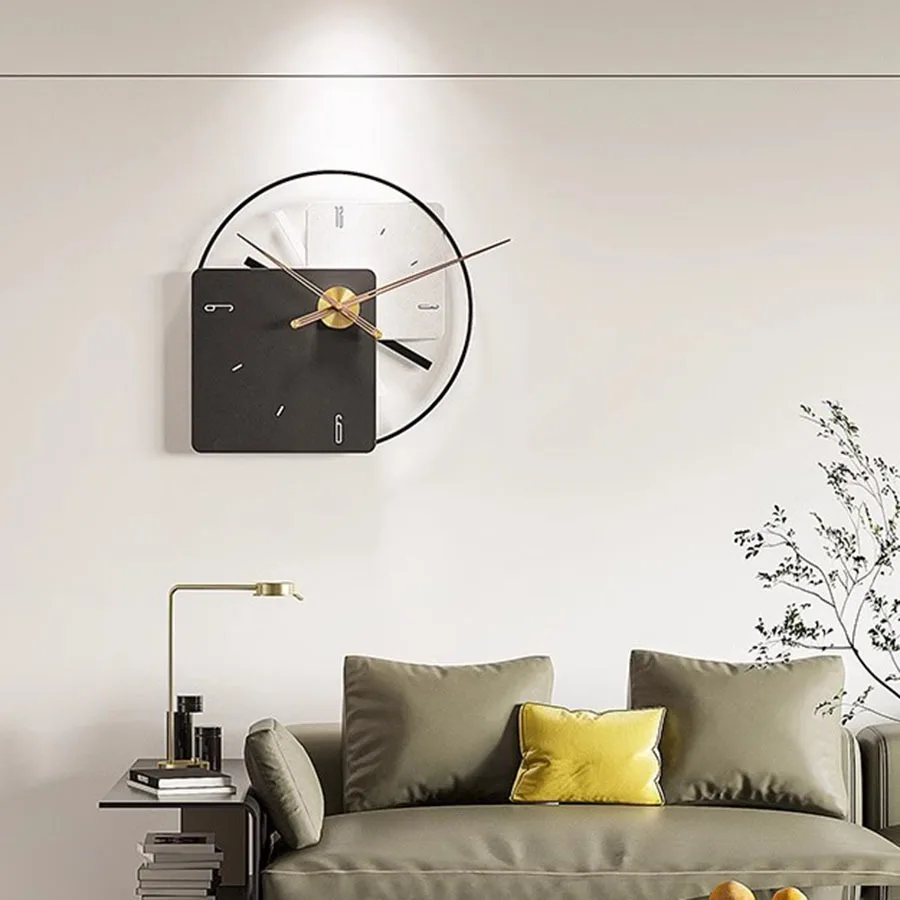 

Living Room Wall Clock Decoration Art Round Unique Home Wall Clock Pieces Modern Black Kitchen Battery Nordic Wanduhr Home Decor