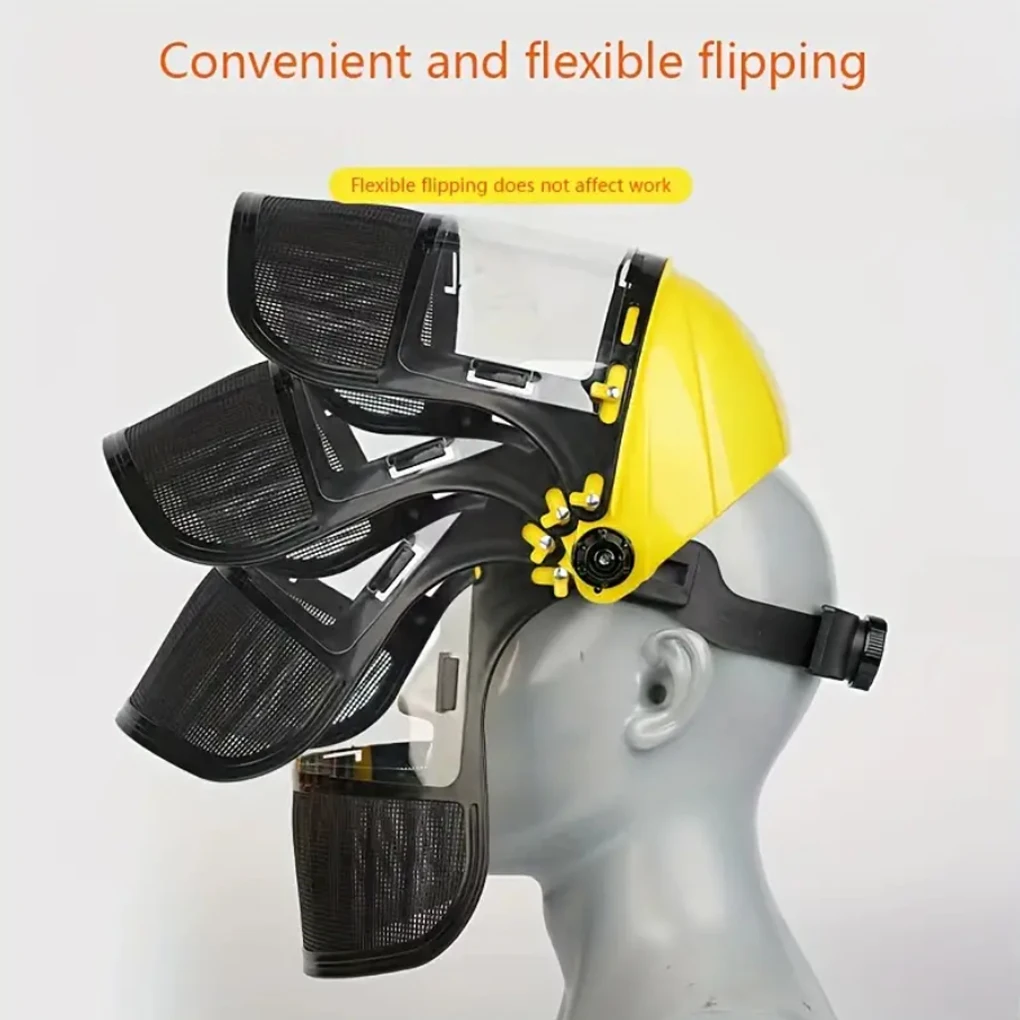 Защитный шлем с сетчатой защитной маской на все лицо подходит для садовых