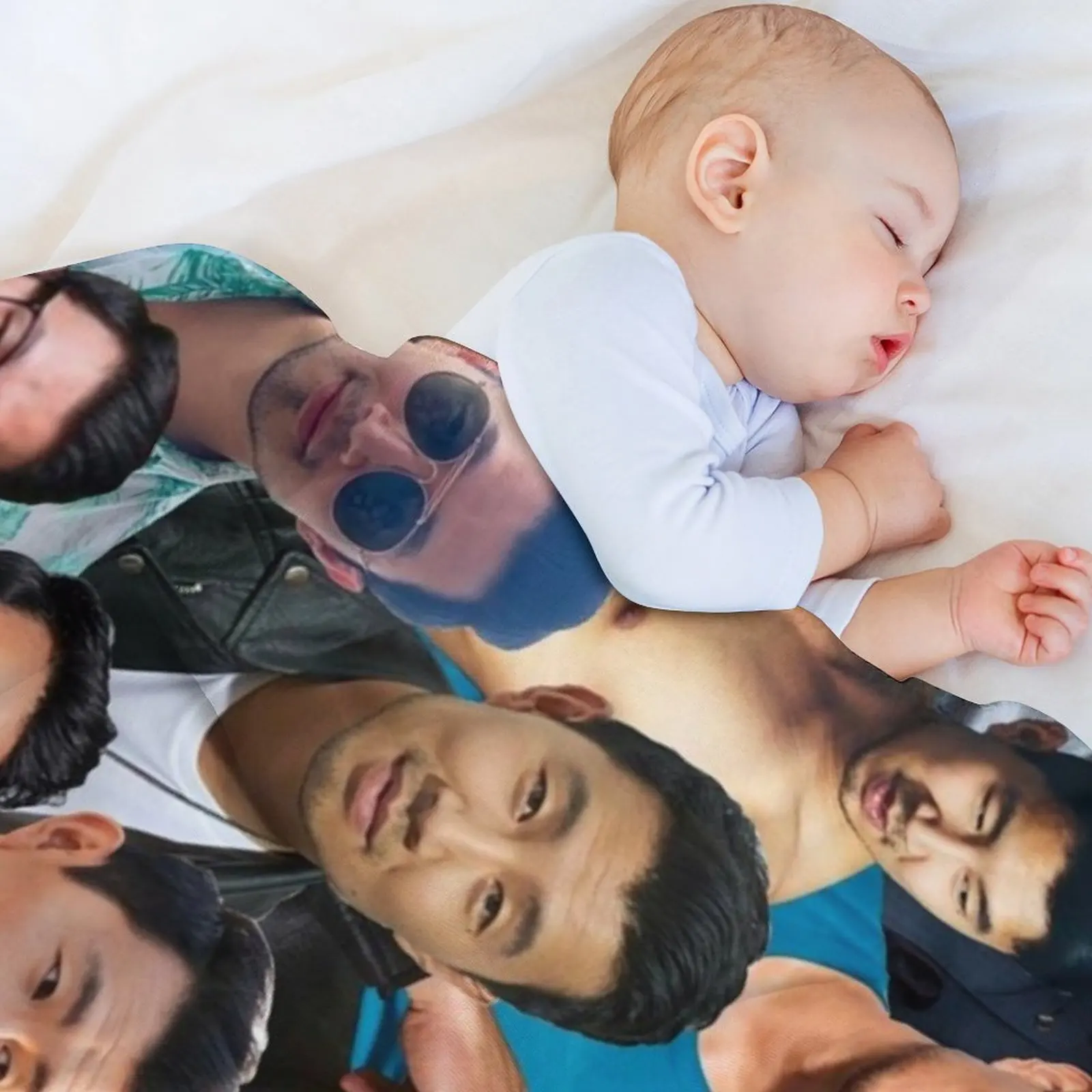 Фото Плед с фотоколлажем Simu Liu, ультрамягкое флисовое одеяло из фланели для всех сезонов №3