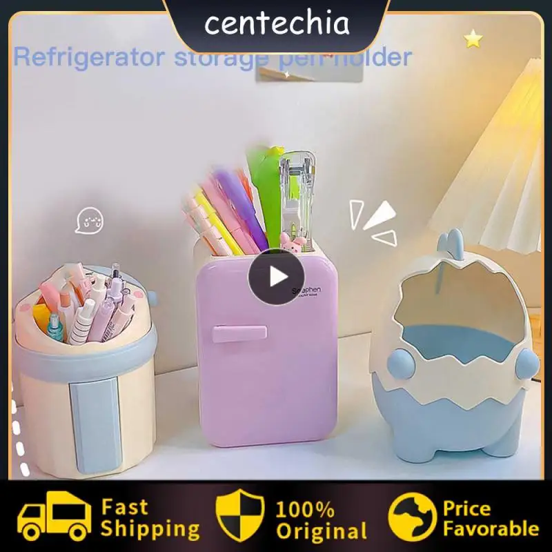 

Desktop Pen Bucket Storage Box Creative Pen Holder New Cute Brush Storage Container Desktop Storage Tool Pen Pencil Pot Holder