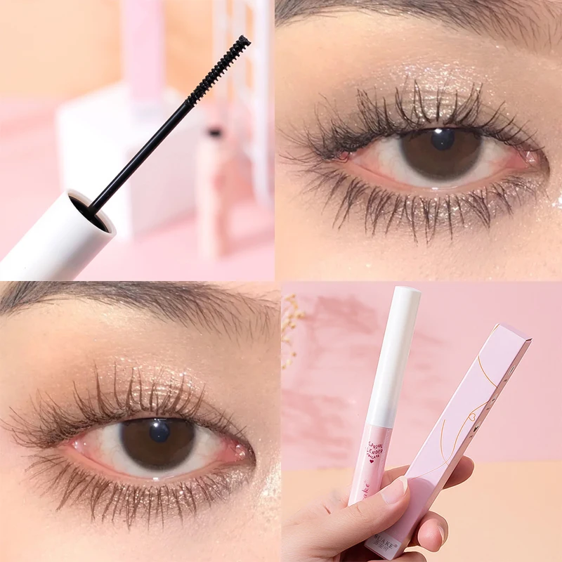 

1pcs Waterproof Natural Mascara Curling Thick Lengthening Eyelash Cosmetic Non-smudge Ultra-fine Brush Mascara Makeup Tools