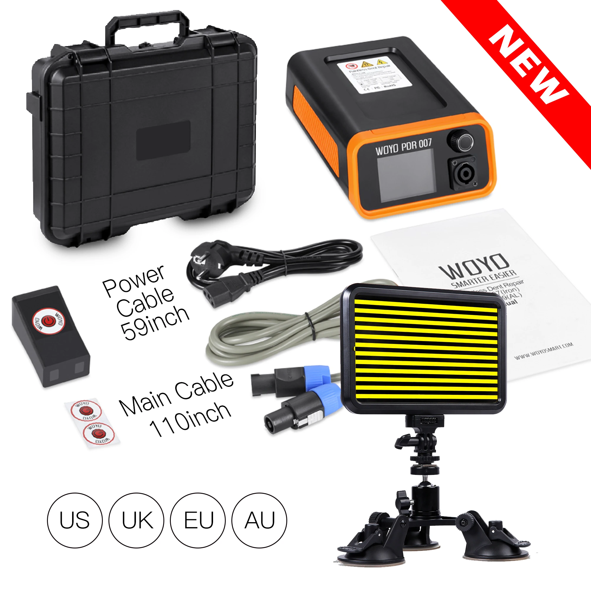 110 В/220 В/12 В PDR007 инструмент для ремонта вмятин автомобиля с PDR010 PDR светильник