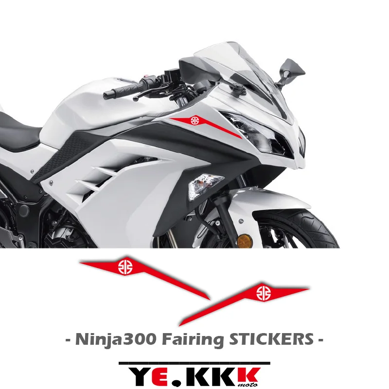 

For Kawasaki Ninja300 Ninja300SE EX300 Fairing Sticker Head Shell Sticker Line H2 LOGO Cut Decal