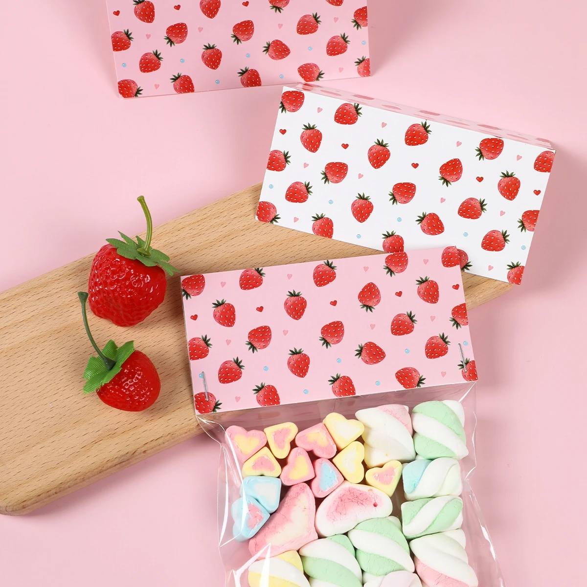 10 шт. розовые пакеты для клубники