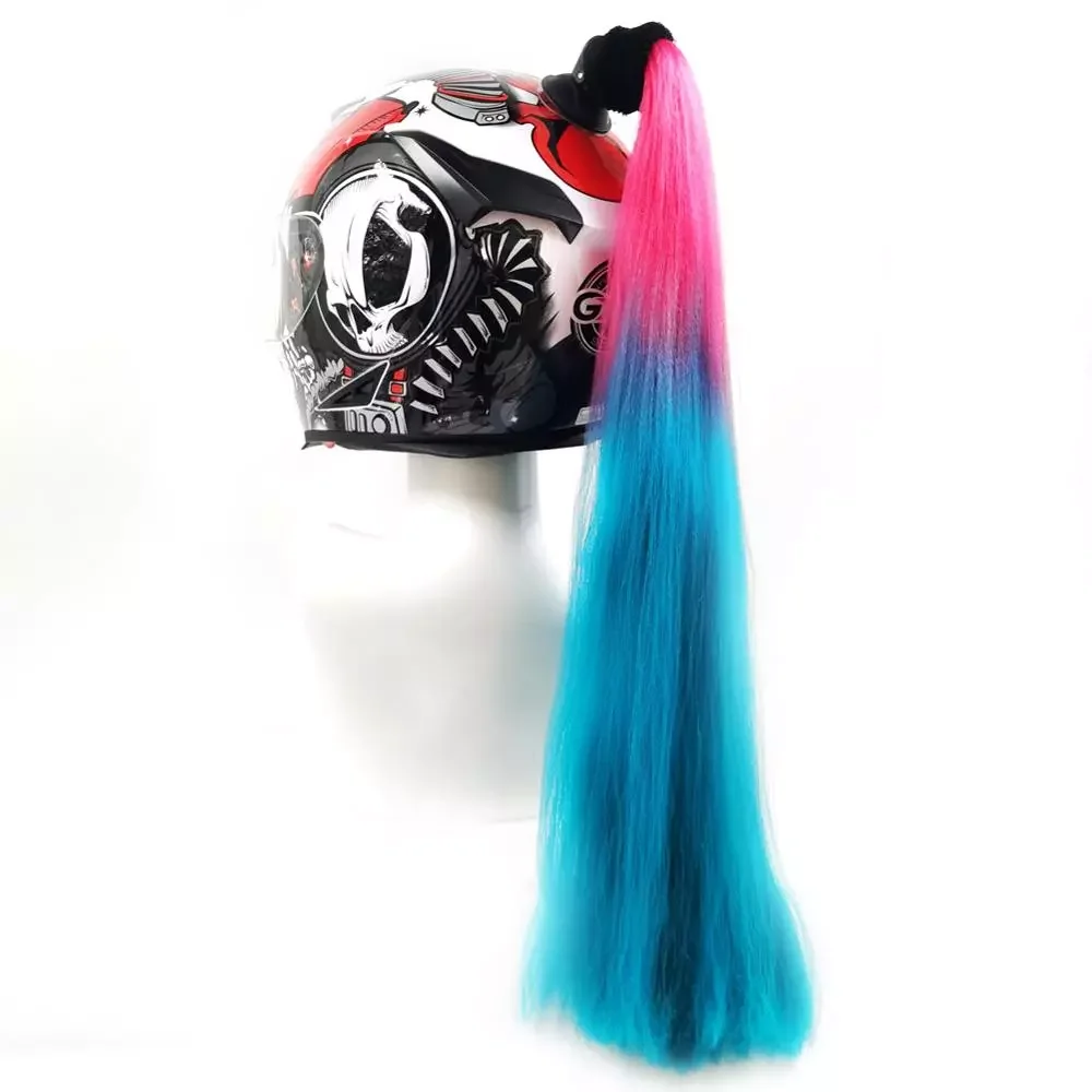 

Gradient Ramp Helmet Braids Punk Style Twist Braid Horn Motocross Motorbike Full Face Off Road Moto Decoration