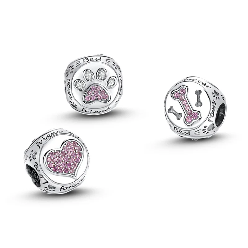 

Original New 925 Silver Bracelets Accessories Charm Bead Fit Pandora 925 Silver Beads Charms Bracelet For Women DIY Jewelry Gift