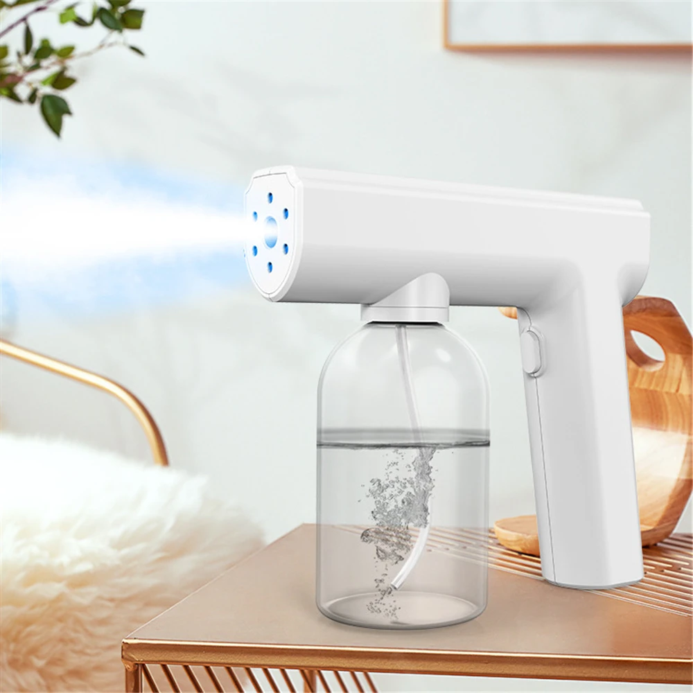 

USB Charge Disinfection Sprayer Wireless Alcohol Sterilizer Sprayer Portable Handheld Blu-ray Atomizer for Indoor Humidification
