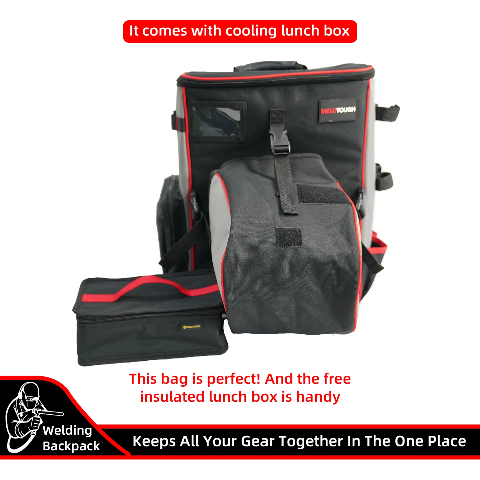 

Melohard сварочный инструмент, рюкзак, рюкзак для сварщика, Экстремальная Модель с шлемом