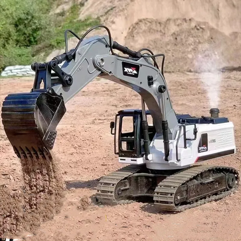 

RC Z6820 Simulation Alloy Remote Control Excavator 13 Channel Toys Boy Spray Light Excavator Construction Vehicle Birthday Gifts