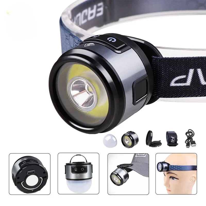 

Многофункциональный налобный фонарь XPG+COB для рыбалки