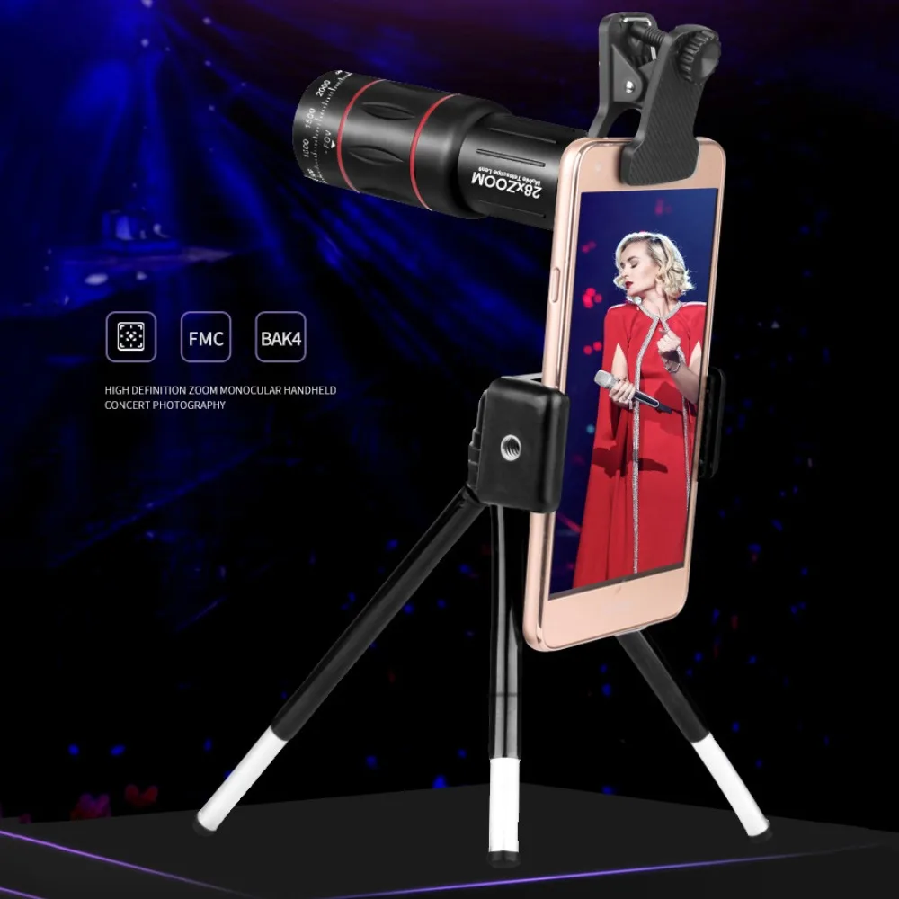 Универсальный HD оптический объектив для сотового телефона телеобъектив штатив