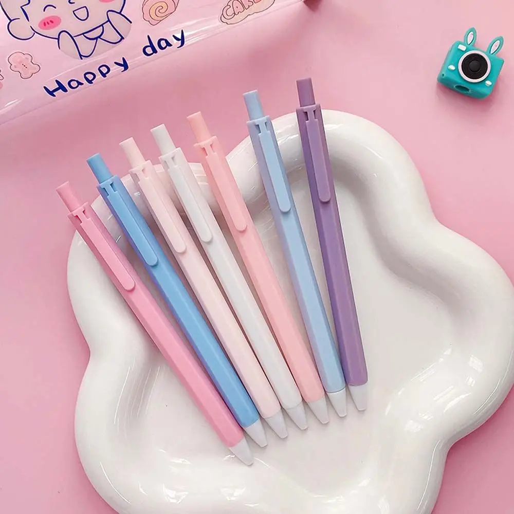 

Plastic Writing 0.5mm Pen Macaron Color Neutral Pen Stationery Supplies Gel Pen Press Signature Pen