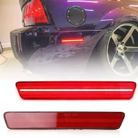 canbus smoked red lens red led car rear bumper side marker lights parking lights for 1999 2004 ford mustang fender flare lamps