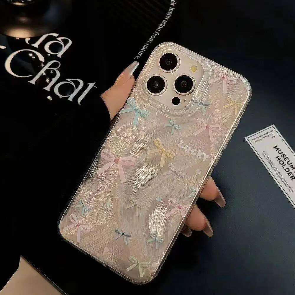 Фото Чехол с цветным луком и серебряным лазерным принтом для OPPO Reno 12F 11F 10 5G 11 12 10 Pro Reno 7 4G 5 6 Lite 7 8 Pro A79 A78 A98 5G A57 A77 №2