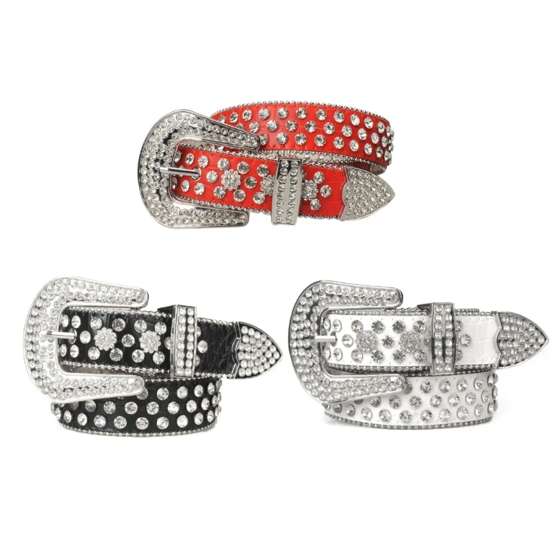 

Adult Belt for Nightclub Diamond Waist Belt Locomotive Style Belt