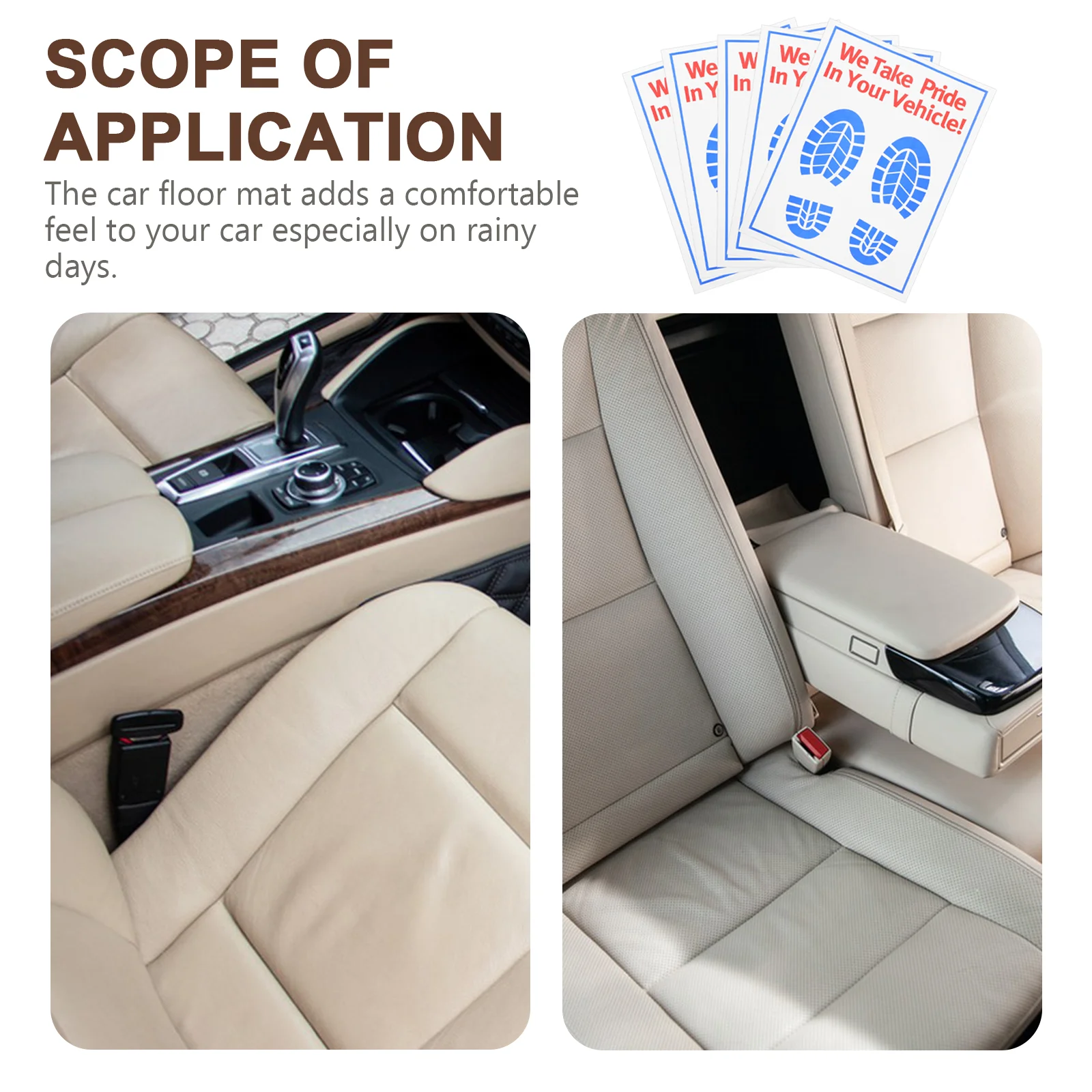 100 шт. автомобильные коврики для ног одноразовые бумажные подушечки автозащитные