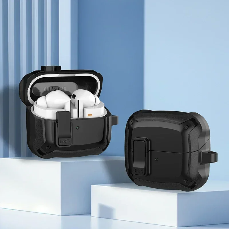 Фото Чехол с защитным замком для Samsung Galaxy Buds 3 2024 Pro 2024 с брелоком №5