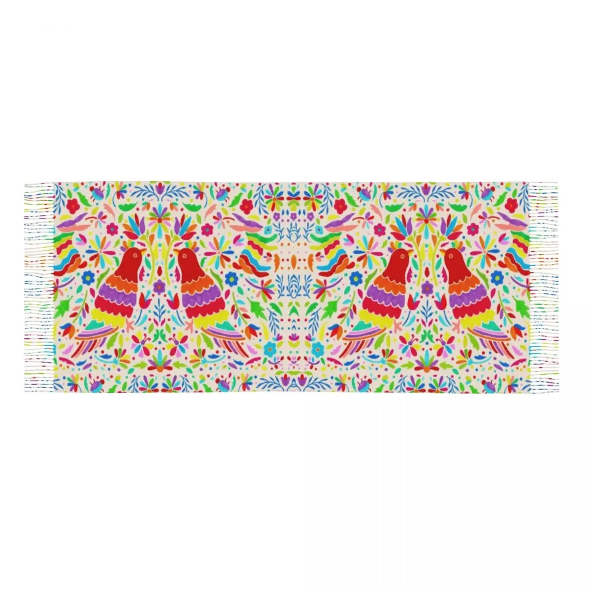 Стильные мексиканские птицы Otomi зимние теплые шали накидки женские фольклорные