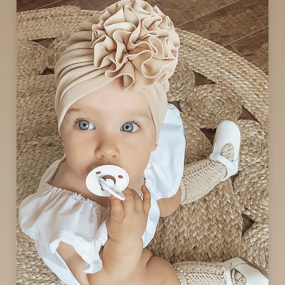 

BalleenShiny Child Hat Spring and Autumn Flower Indian Tire Cap Princess Hat Children's Headwear for Little Girls Kawai Gift