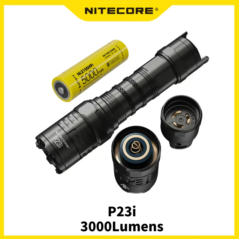 Фото Перезаряжаемый тактический фонарик Nitecore P23i i-Generation 21700, 3000 люмен, фонарь для охоты на открытом воздухе с батареей 5000 мАч №1
