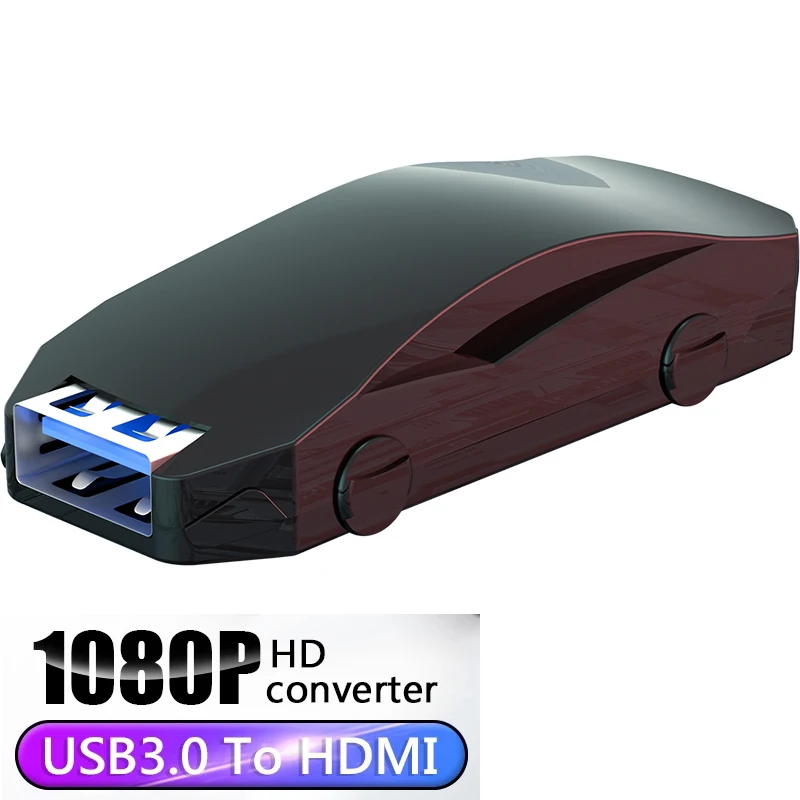 

USB to HDMI Adapter USB 3.0 to HDMI 1080P 60Hz Video Graphics Cable Converter with Audio for PC Laptop Projector HDTV Compatible
