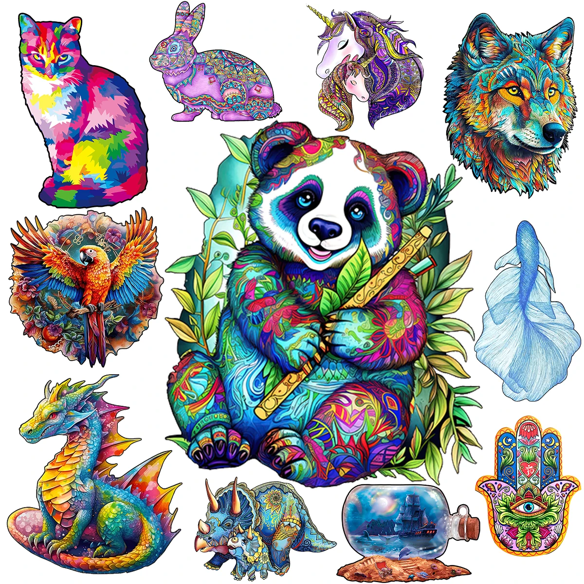 Милая панда деревянная головоломка игрушка деревянные головоломки для взрослых