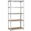 Smile Mart 5-Shelf Boltless & Adjustable Steel Storage Shelf Unit, Blue, Holds Up To 386 Lb Per Shelf L 35.5 X W 16 X H 71’’ 4