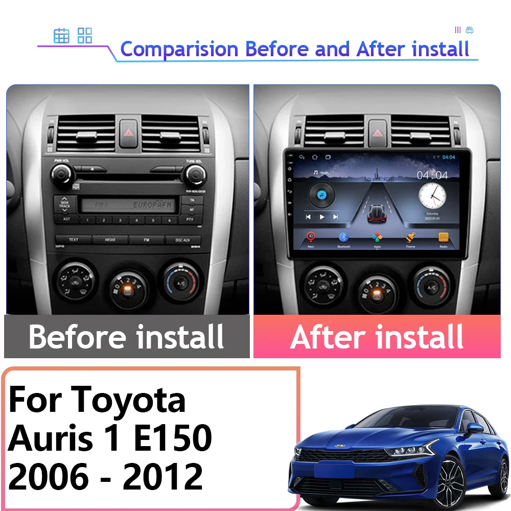 Автомагнитола на Android для Toyota Auris 1 E150 2006-2012 автомобильное радио мультимедийный