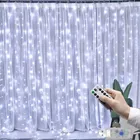 Светодиодная Рождественская гирлянда, 3 м, USB-Гирлянда для занавесок, свадебная фотогирлянда для украшения свадебной вечеринки на окне