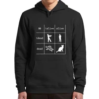 boolean logic alive dead hoodie man funny programmer cat humor geek gift men clothing casual oversized hooded sweatshirt