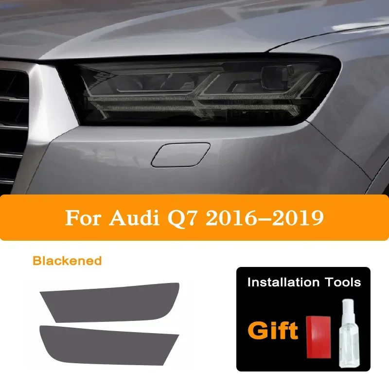 

2 шт. для Audi Q7 4M 2016 2017 2018 2019 2020 Автомобильная фара ТИНТ черная фотопленка прозрачная наклейка из ТПУ аксессуары