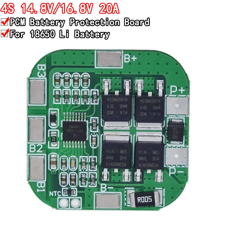Фонарь 14 8 в/16 в 20A пиковая плата защиты литий-ионной батареи BMS PCM bms pcm для литиевой