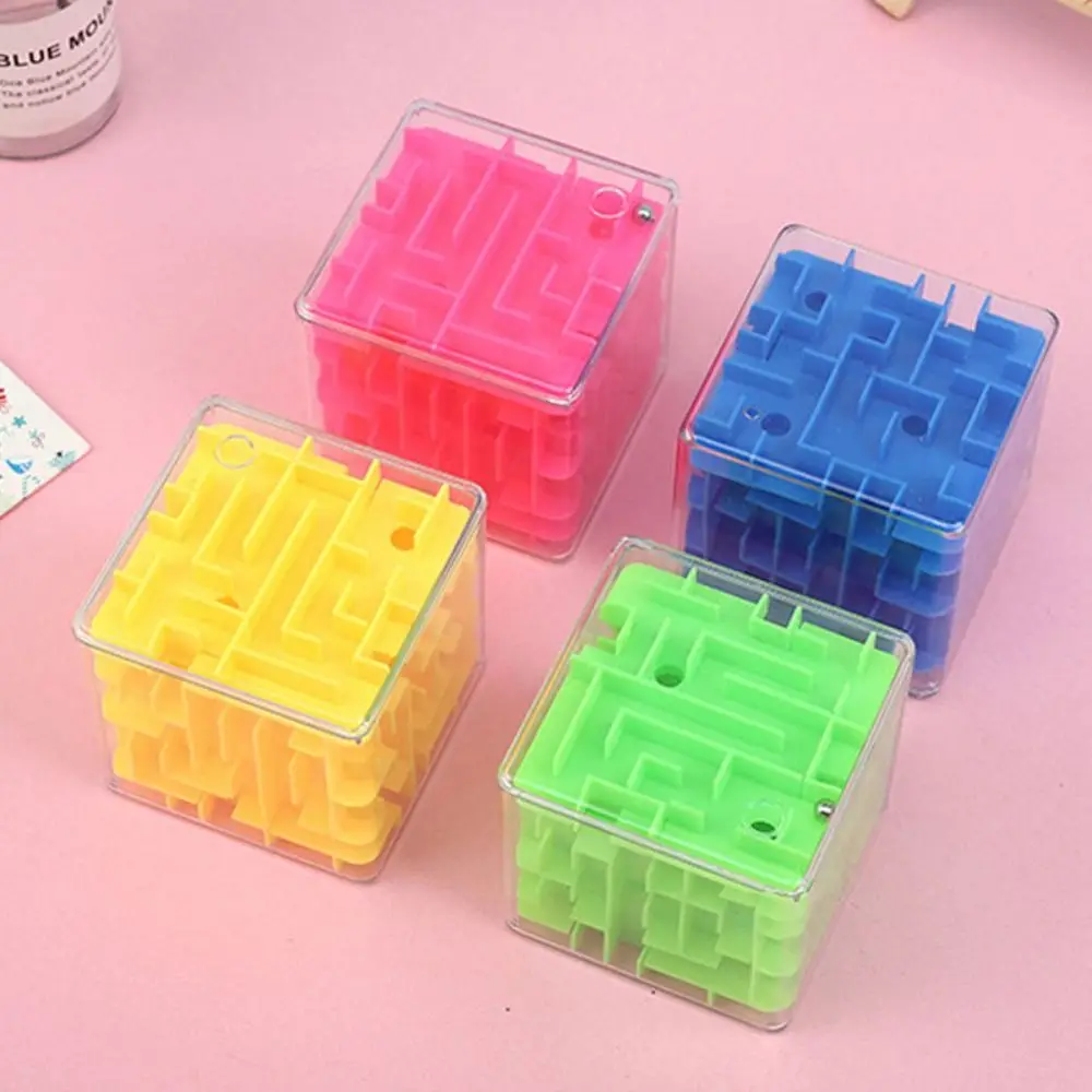 Детский Шестигранный 3D Лабиринт Волшебный Куб 8x8 См Вращающийся Шар