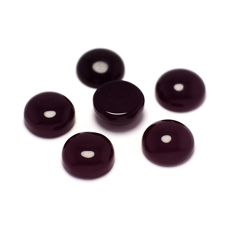 

Round Agate Black Cabochon Stones,8mm 10mm 12mm Polished Flat Back Stone,Earring Jewelry Necklace Making 10pcs