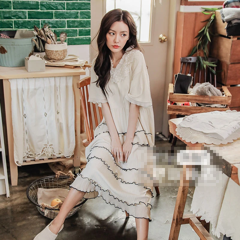 Элегантные ночные рубашки принцессы Женские Длинные повседневные удобные для