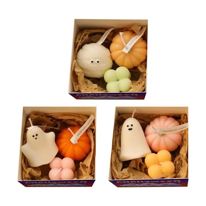 ścienny na Halloween Aromaterapia Mała ozdoba Urocza kreskówka - Zestaw świec do aromaterapii z duchami dyni