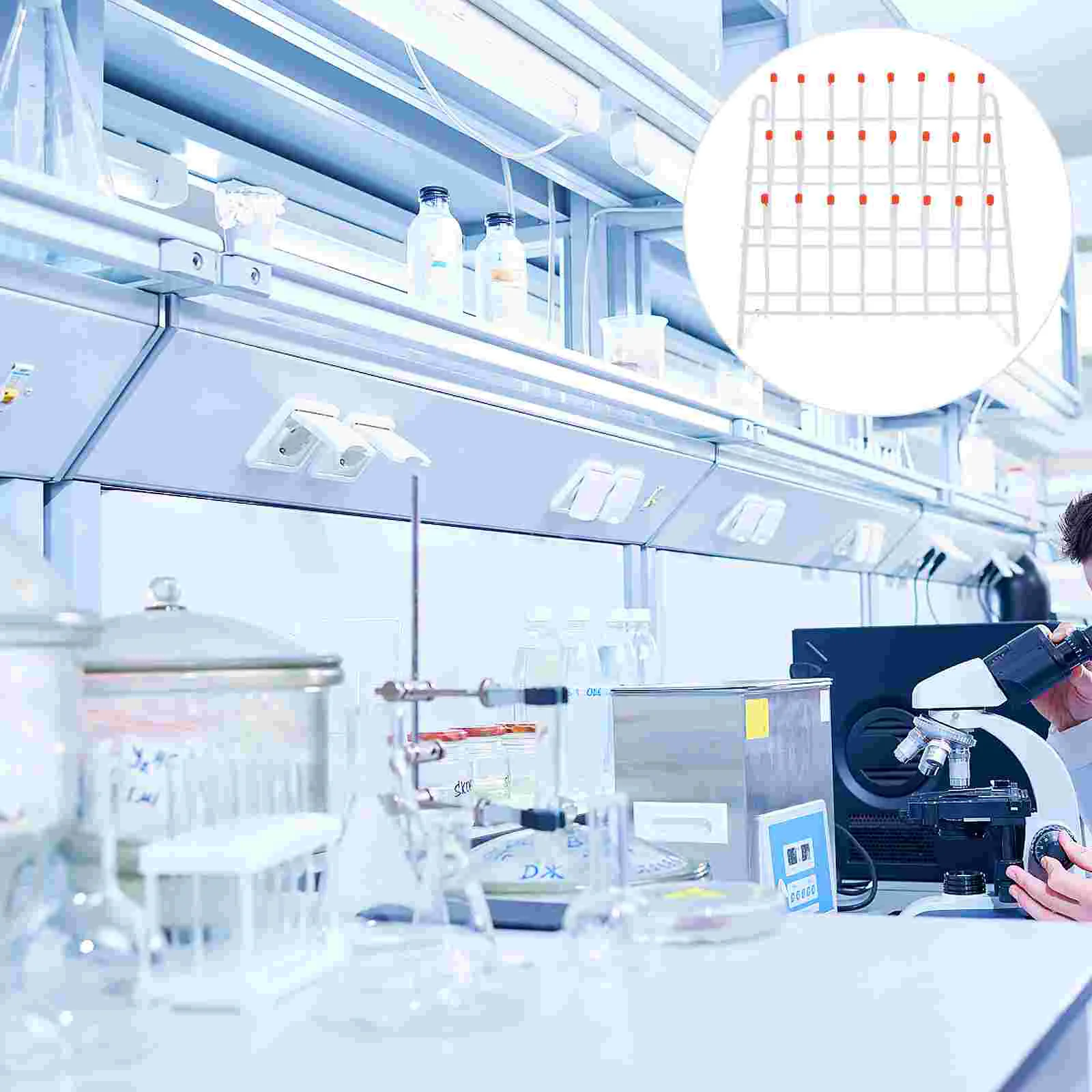 

Spaghetti Laboratory Drain Rack Foldable Desk Test Tube Iron Beaker Drying Holder