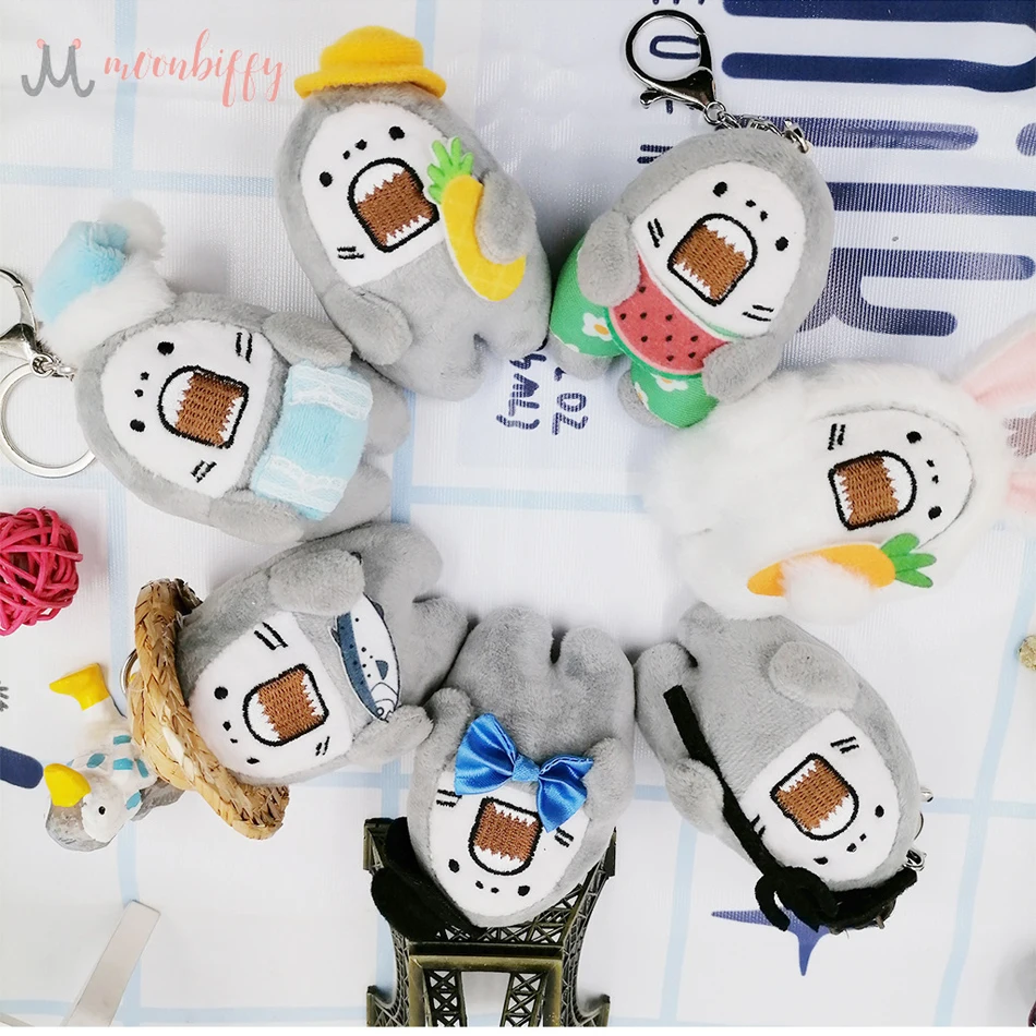 

Cute Animal Shark Plush Keychain Toy Mini Kawaii Cartoon Animal Shark Plush Keychain Pendant for School Bag Suitcase Accessories
