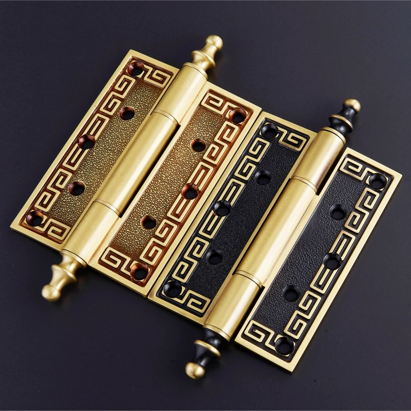 Античный дверной шарнир 4 дюйма/5 дюймов Твердый латунный для деревянной двери