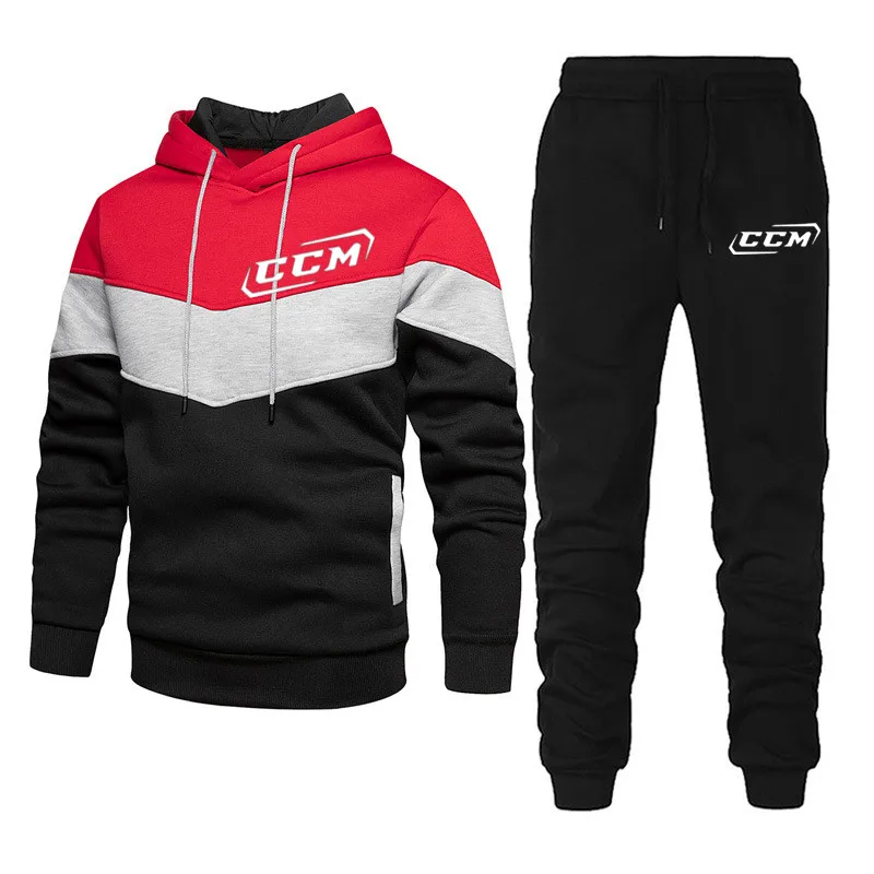

new CCM Autumn and winter Men's Sets hoodies+Pants Harajuku Sport Suits Casual Sweatshirts Tracksuit Brand Sportswear