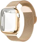 Магнитная Петля + чехол для Apple Watch band 44 мм 40 мм, металлический ремешок для iWatch band 41 мм 45 мм, браслет correa Apple watch Series SE 6 4 3 7
