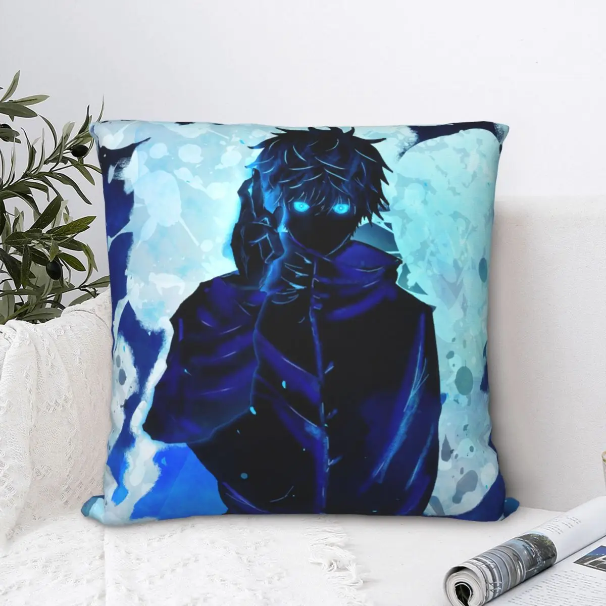 

Gojo Satoru Hug Pillowcase Jujutsu Kaisen Japanese Adventure Anime Backpack Cushion Home DIY Printed Car Coussin Covers