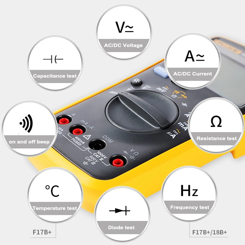 Мультиметр Fluke 15B + 17B 18B 12E автоматический цифровой измеритель диапазона DMM