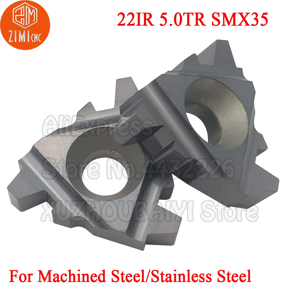 

10pcs 22IR 5.0TR SMX35 22IR 5.0 TR SMX35 Carbide Thread Inserts Turning Tools CNC Cutter Lathe Blade Threading Tool for Stainles