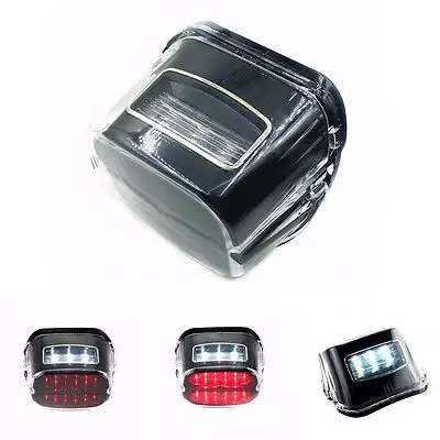 

LED Tail Brake Light License Plate Lamp For Harley Road King Sportster Motorbike