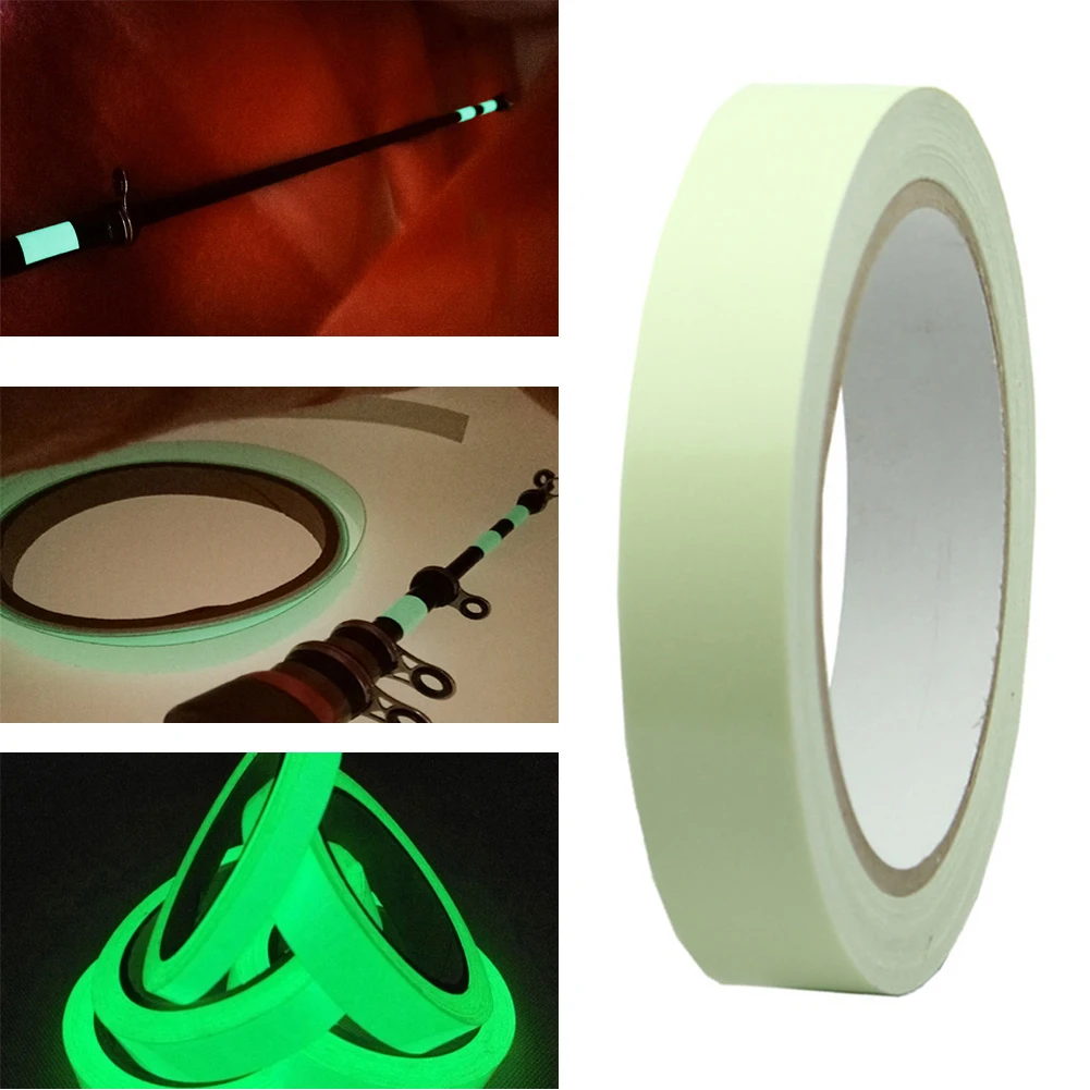 

1Roll Sticker Fishing Rod Luminous Sticker Protecting Fishing Rod Bandage Glow in the Dark DIY Self-adhesive Tape Fishing Tool