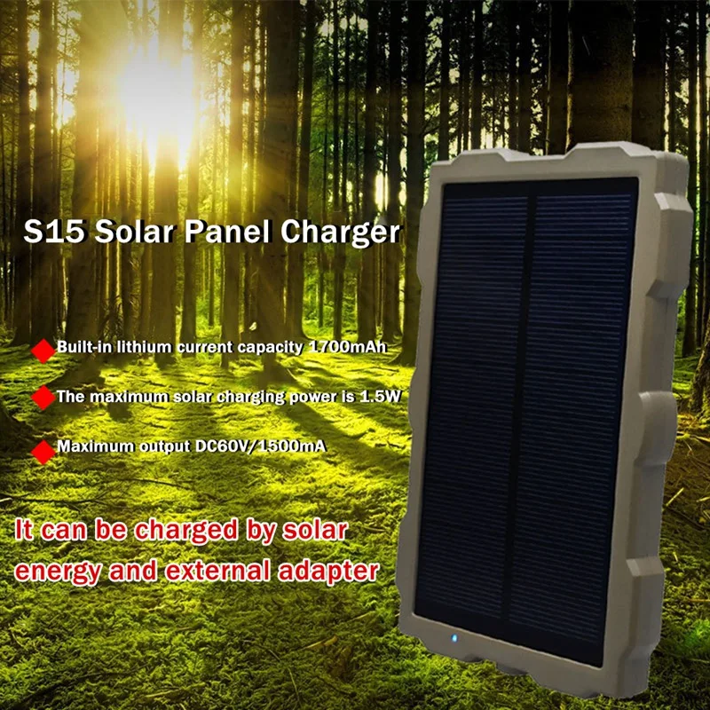 

Build-In Rechargeable1700mah Solar Panel Solar Panel Charger Portable 6V 1.5W For Hunting Camera